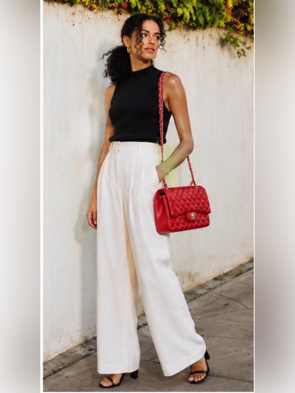 Chanel Bright Red Double Flap Bag